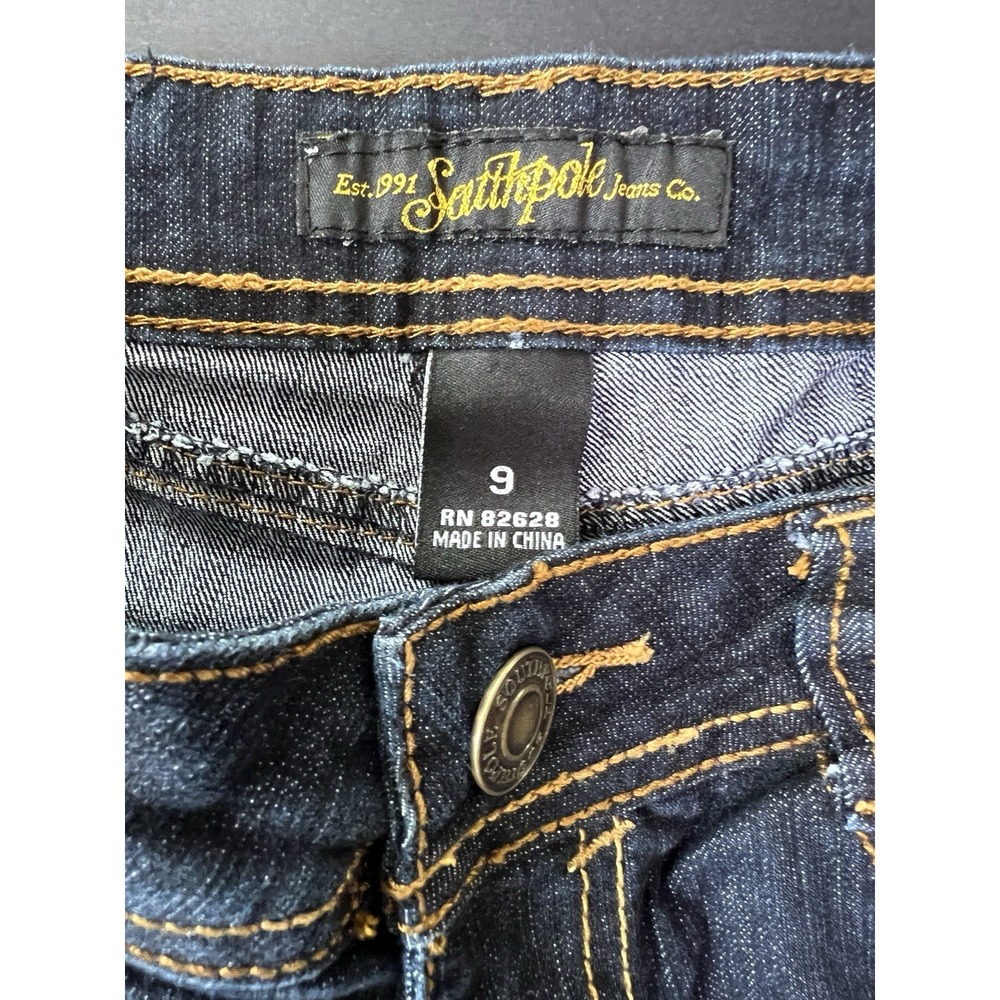 Vintage Southpole‎ Jeans Women's Size 9 - Skinny - Y2K - Gold Accents - Picture 2 of 9